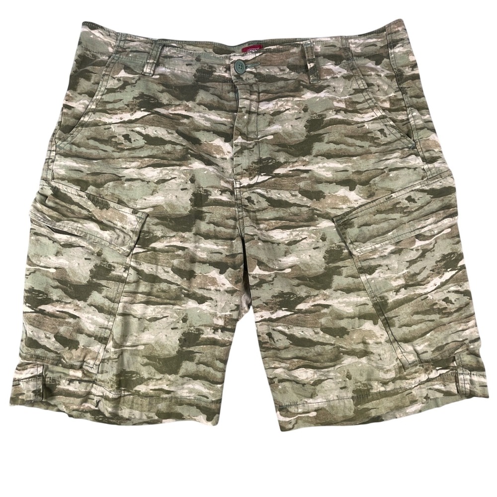 Levi's Cargo Shorts Mens 36 Green Tiger Stripe Camo XX Cargo Utility Pockets